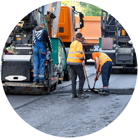 ACT Asphalt paving crew at work
